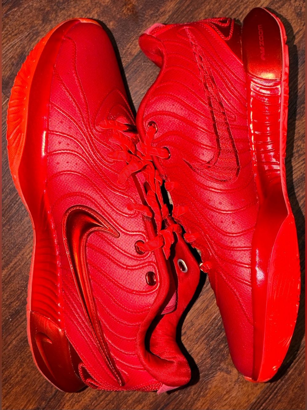 NIKE size 11 LeBron 21 red shoes